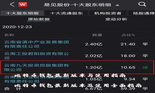 比特币钱包最新版本与使用指南

比特币钱包最新版本及使用全面指南